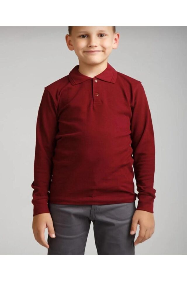 BORDO OKUL TİŞÖRTÜ-PENYE POLO YAKA %100 PAMUK UZUN KOL OKUL TİŞÖRTÜ PENYE POLO YAKA OKUL TİŞÖRTÜ Bordo - 9-10 Yaş