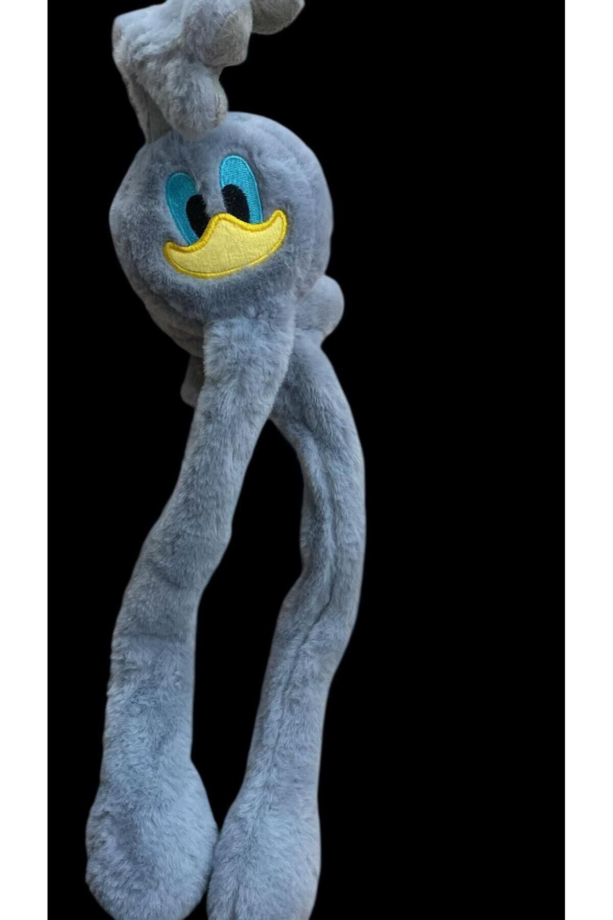 Peluş Kız Çocuk Peluş Figürlü Oynar Kulaklı Sesli Kışlık fuşya Çoçuk kulaklık Gri