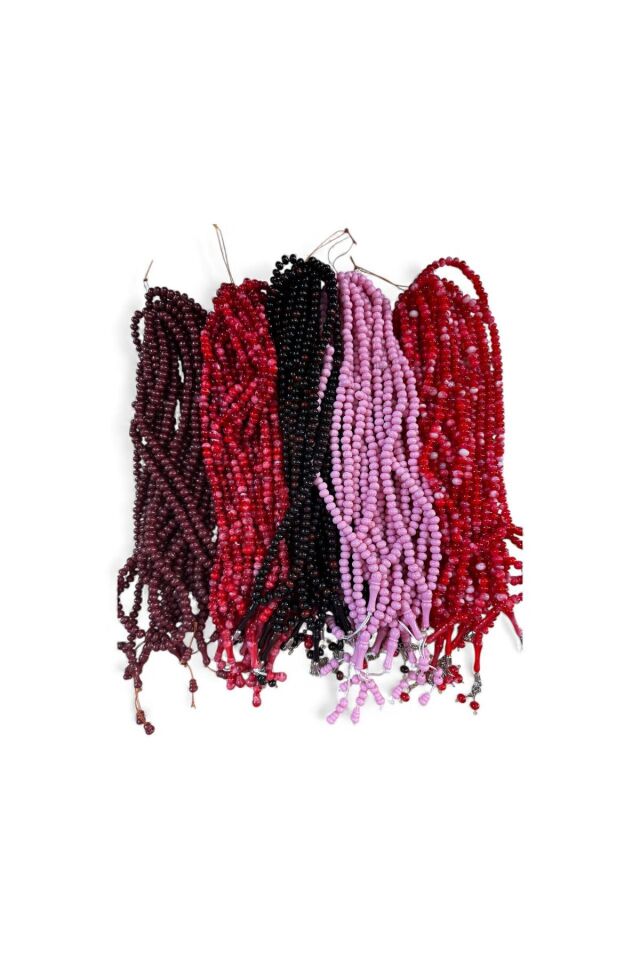 Plastik Boncuk Tesbih – 8 mm 50 Adet Hafif Yapı, Yuvarlak Boncuk, Günlük Kullanım