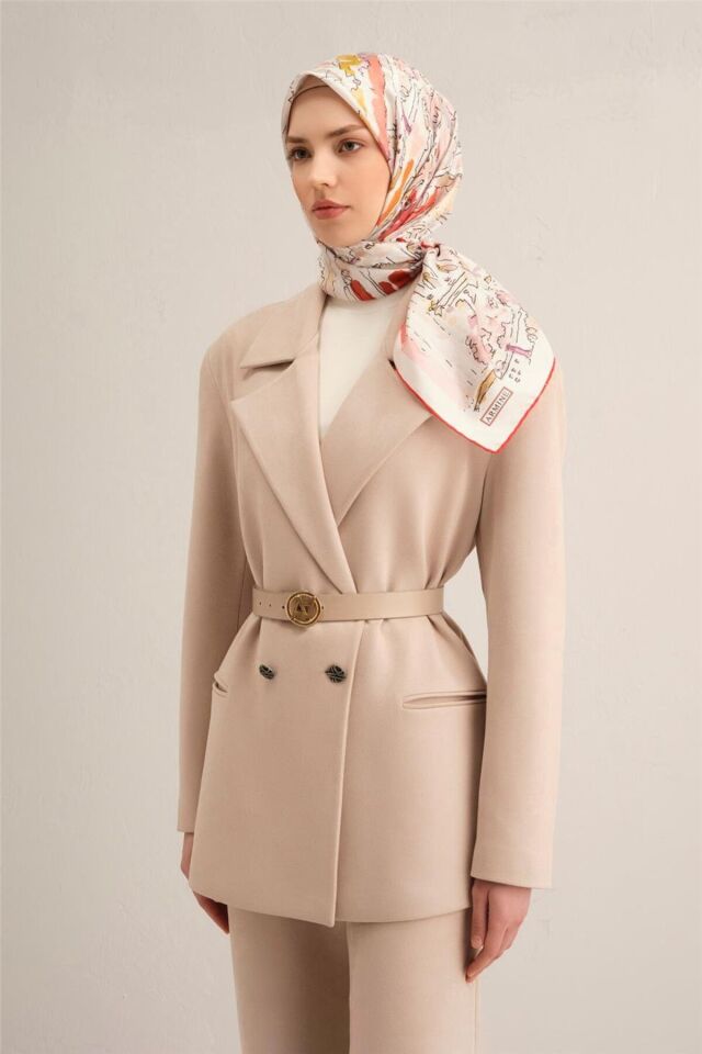 İPEK EŞARP 9349D (TWİLL)-34 Turuncu