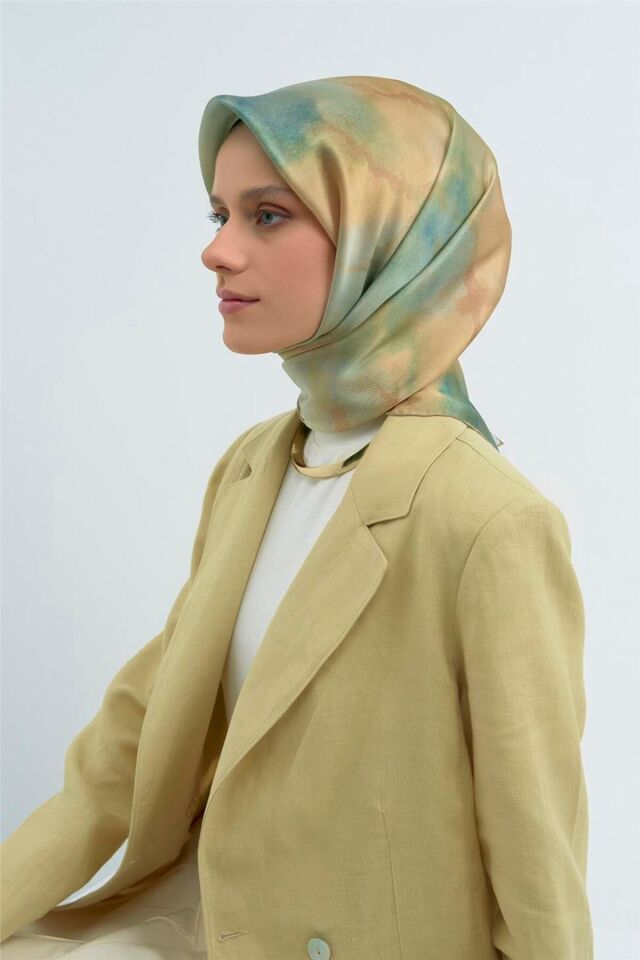 Saf İpek Twill Eşarp 9501D 82 82
