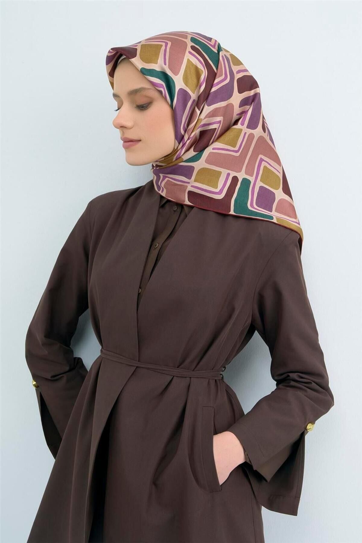 Saf İpek Twill Eşarp 9504D 83 83