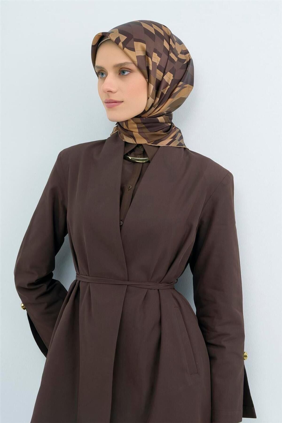Saf İpek Twill Eşarp 9507D 02 02