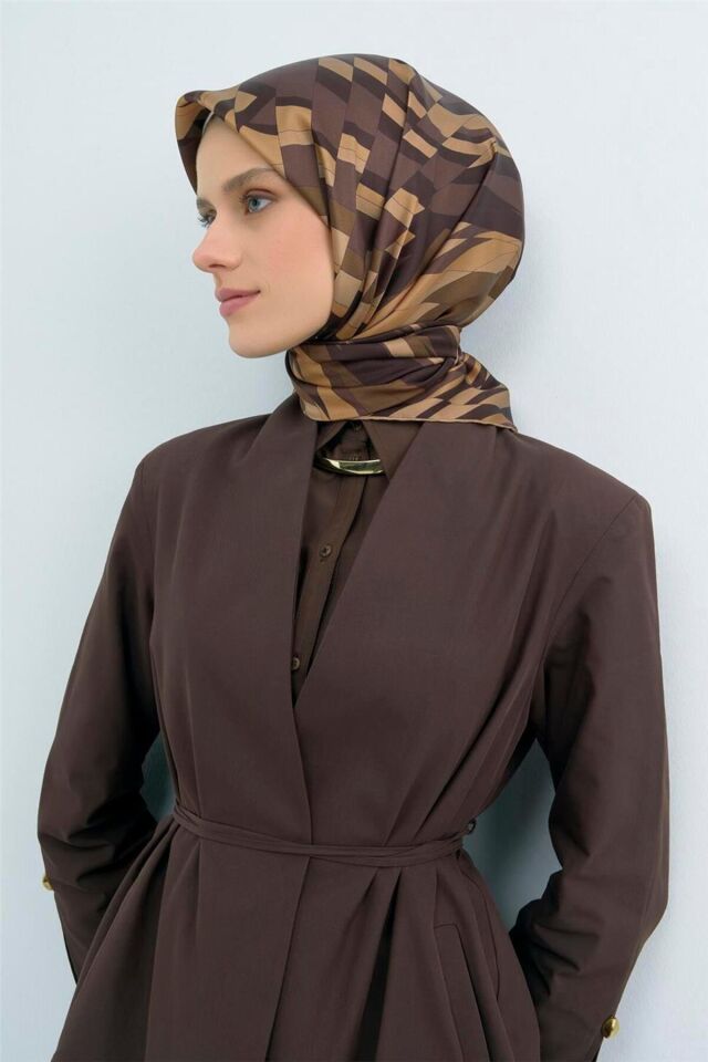 Saf İpek Twill Eşarp 9507D 02 02