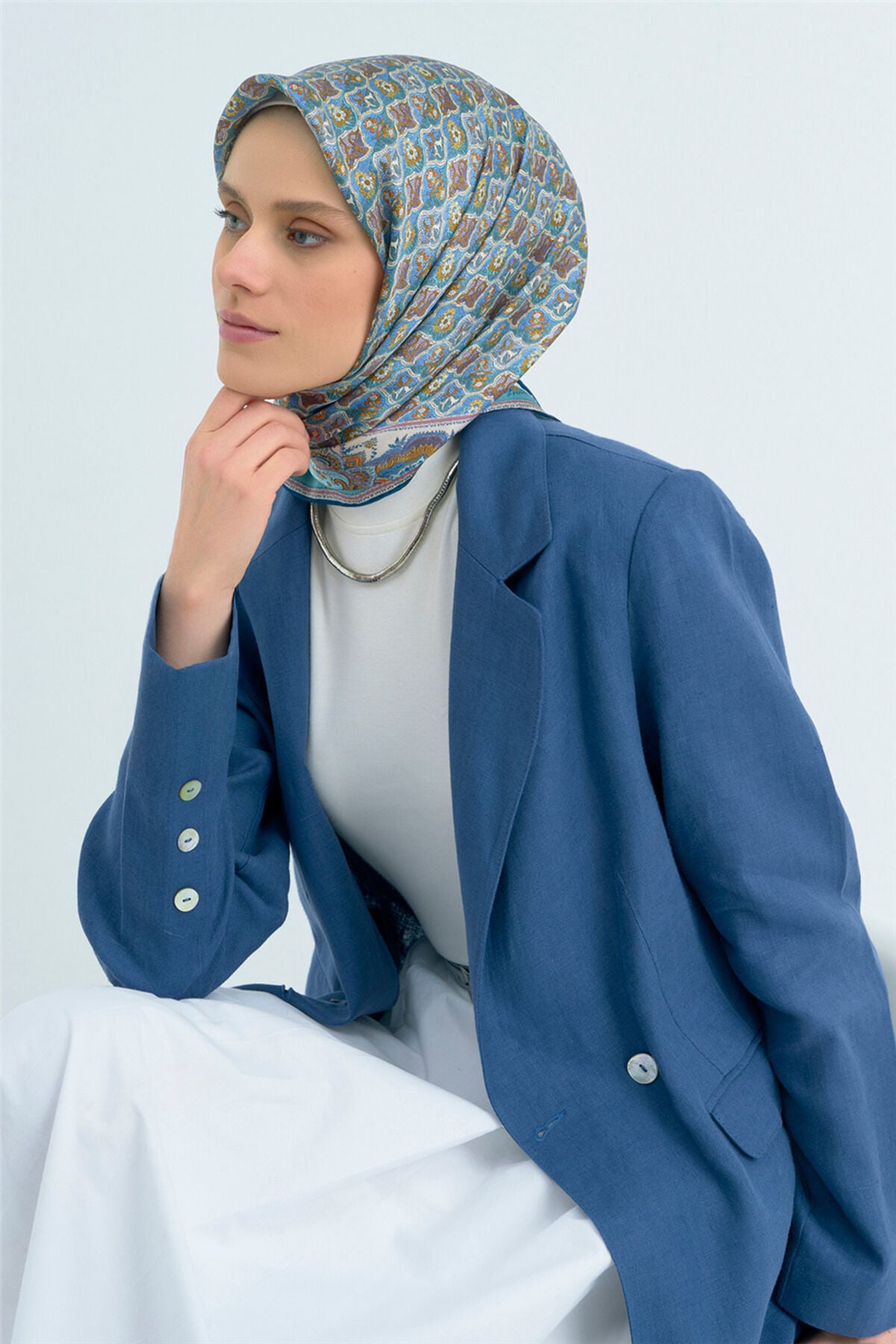Saf İpek Sura Eşarp 9518D 33 1
