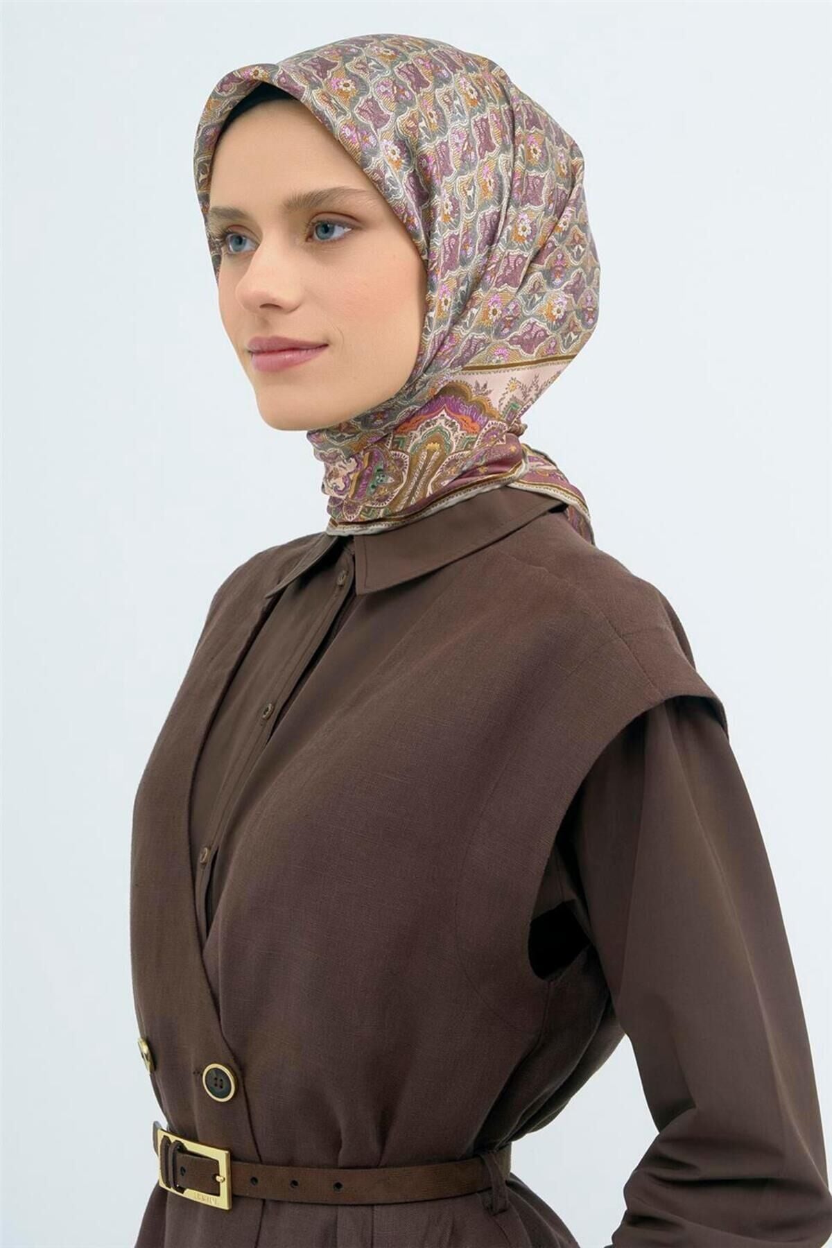 Saf İpek Twill Eşarp 9518D 32 32
