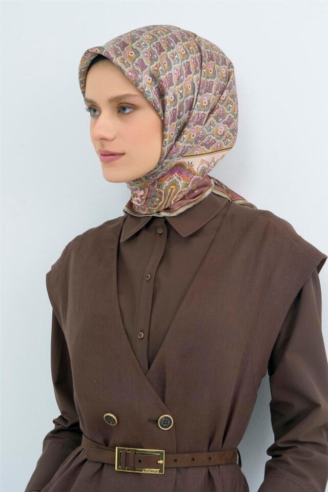 Saf İpek Twill Eşarp 9518D 32 32