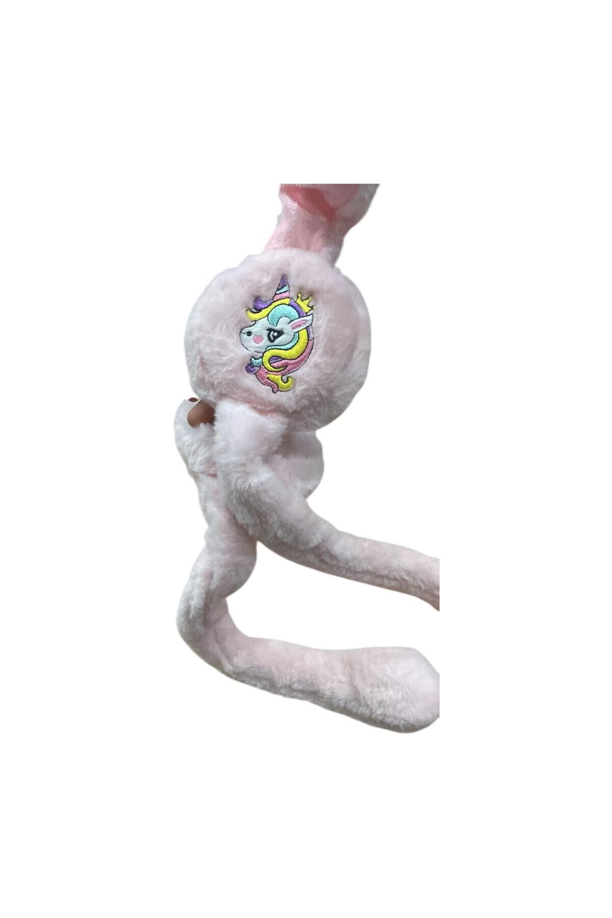 Çoçuk Kız Çocuk Peluş Figürlü Oynar Kulaklı Sesli Kışlık kulaklık