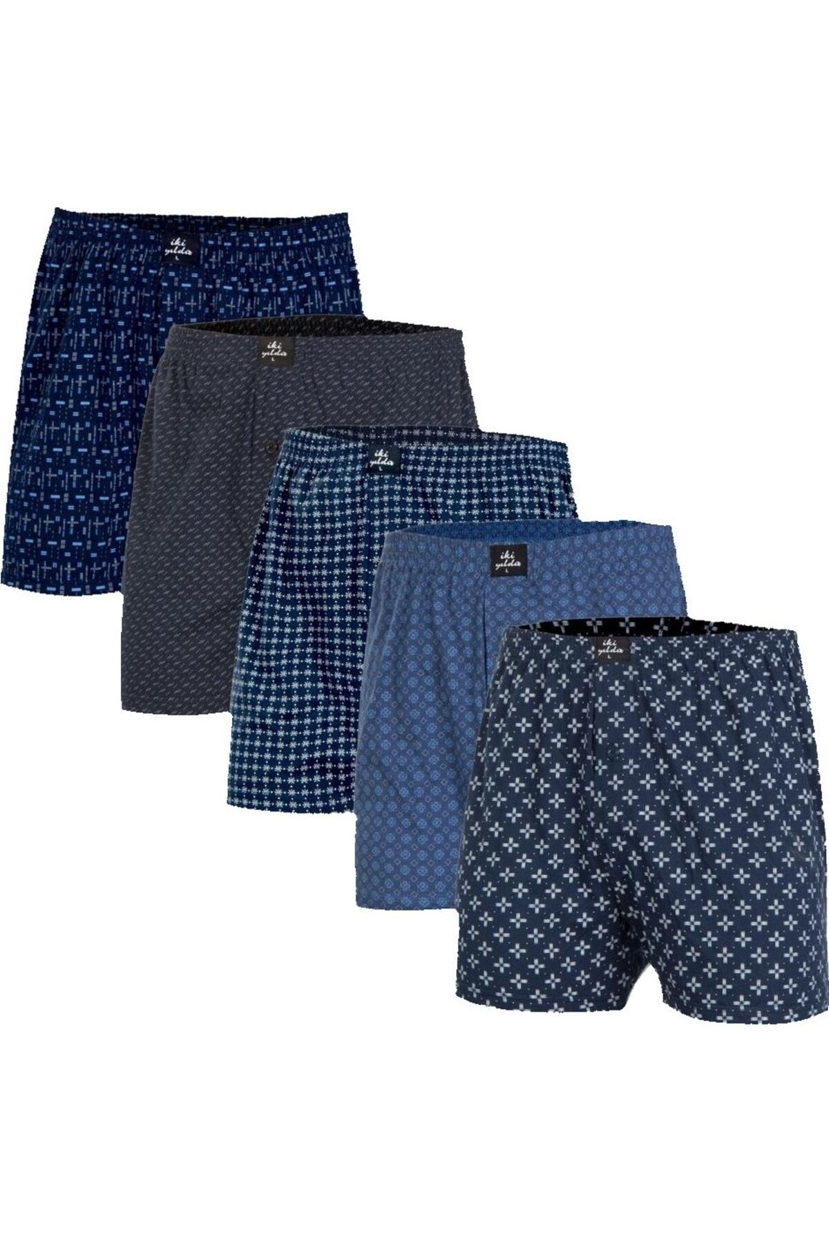 Havlu Boxer 100&100 Pamuklu 5 Adet Karışık Renk Asorti - M