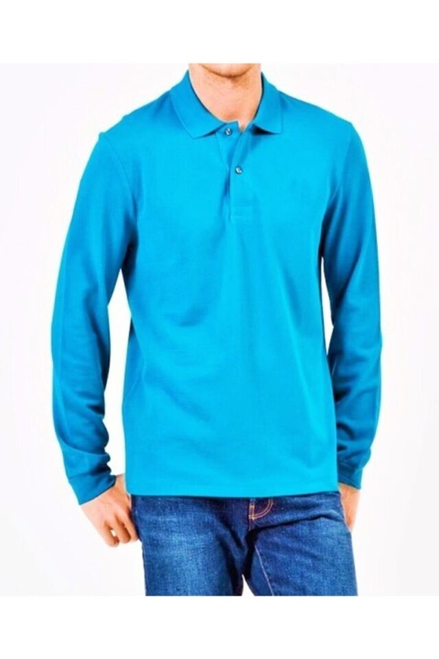 Polo Yaka Uzun Kollu Tişört Uzun Kol Polo Yakalı Tshirt
