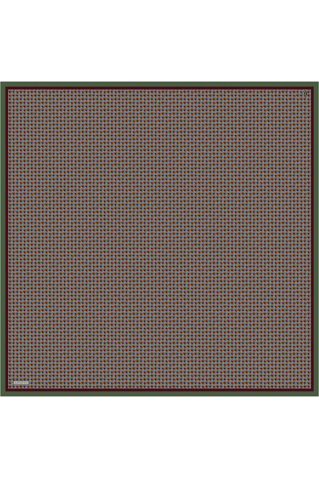 Geometrik Desenli Saf İpek Twill Eşarp 9417D 52