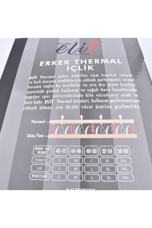 2023 Tutku Elit Termal Içlik Si̇yah - XL