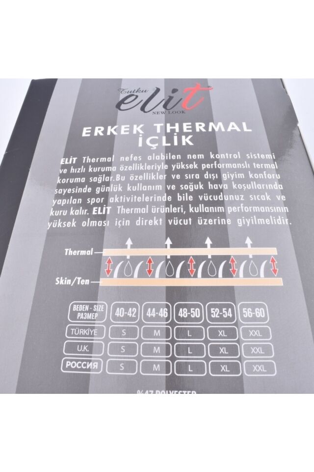 2023 Tutku Elit Termal Içlik Si̇yah - XL