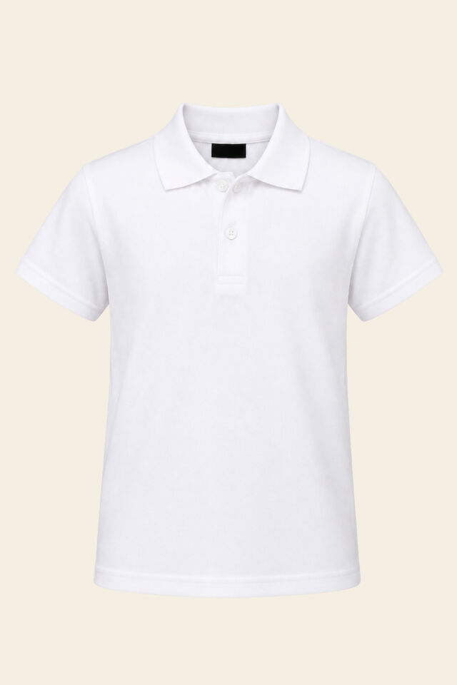 Erkek Çocuk Okulluk Lakost T-Shirt Beyaz Renk ( BİR BÜYÜK BEDEN ALINMASI TAVSİYE EDİLİR ) Beyaz - 10 Yaş