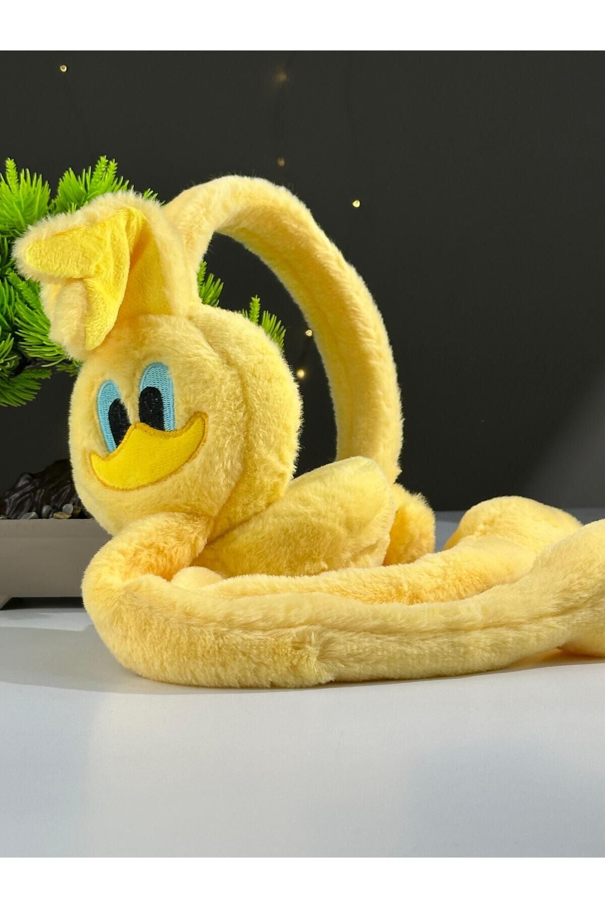 Oynar Kulaklı Peluş Figürlü Hareketli Kulaklık Sarı Ördek