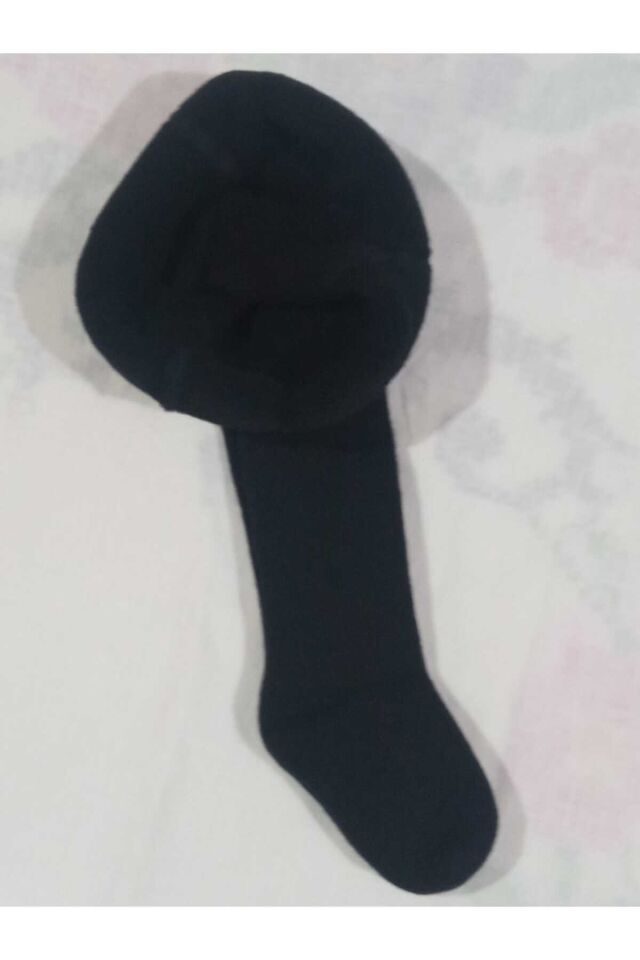 3 adet Socks (Erkek-Kız) Çocuk Dikişsiz Havlu Kışlık ( Kulotlu -kilotlu -külotlu) Çorap 3lü Siyah - 11-12 Yaş