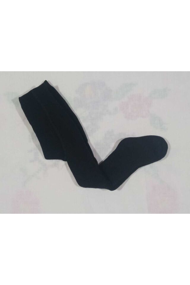 3 adet Socks (Erkek-Kız) Çocuk Dikişsiz Havlu Kışlık ( Kulotlu -kilotlu -külotlu) Çorap 3lü Siyah - 7-8 Yaş