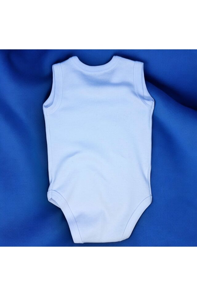 Organik 100% Pamuk, Baskısız, Beyaz Sıfır Kol Çıt Çıtlı Bebek Atlet Zıbın Body Tulum #2800 Beyaz - 18-24 Ay