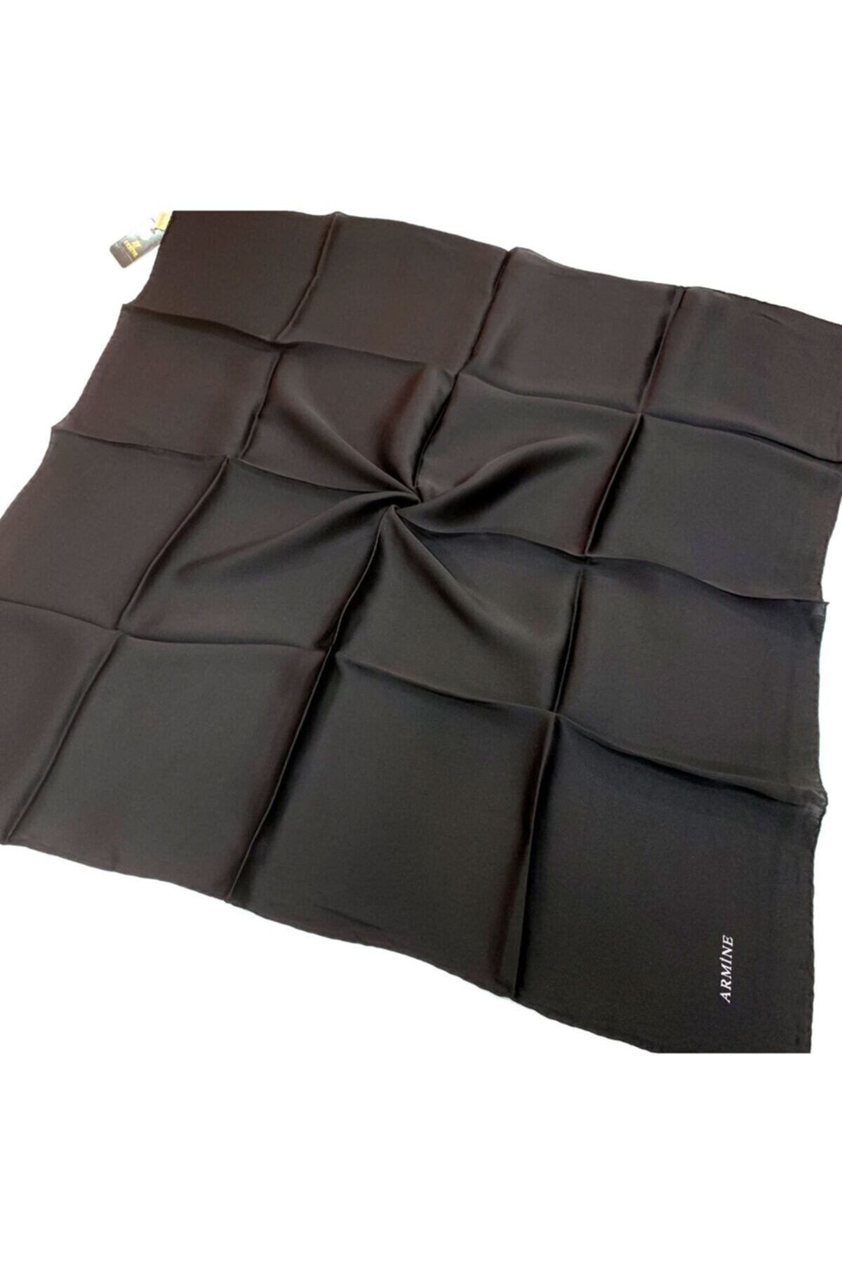 Düz İpek Eşarp - 1001 Siyah Twill 1001 Siyah
