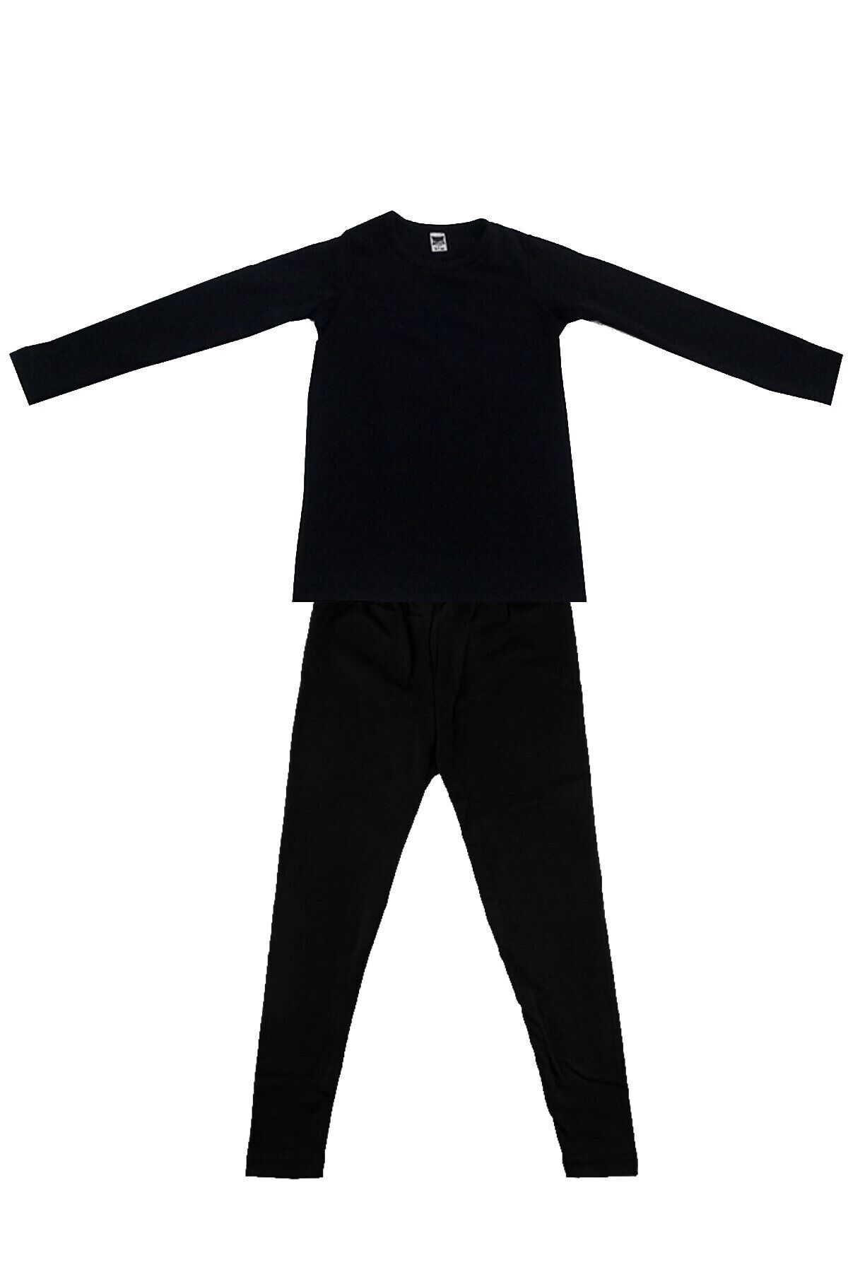 Unisex Çocuk Siyah Termal Alt Üst Takım D135-d136 Siyah - 11-13 Yaş