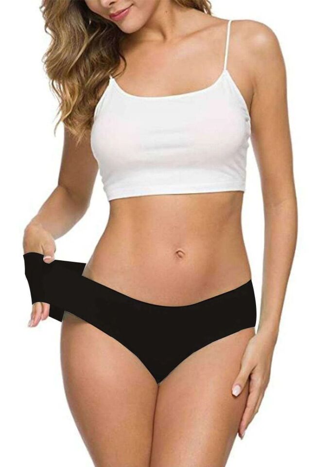Iz Yapmayan Külot 4 Adet Kadın Dikişsiz Lazer Kesim Esnek Iz Yapmayan Külot Full Likra Kilot S6 - L/Xl