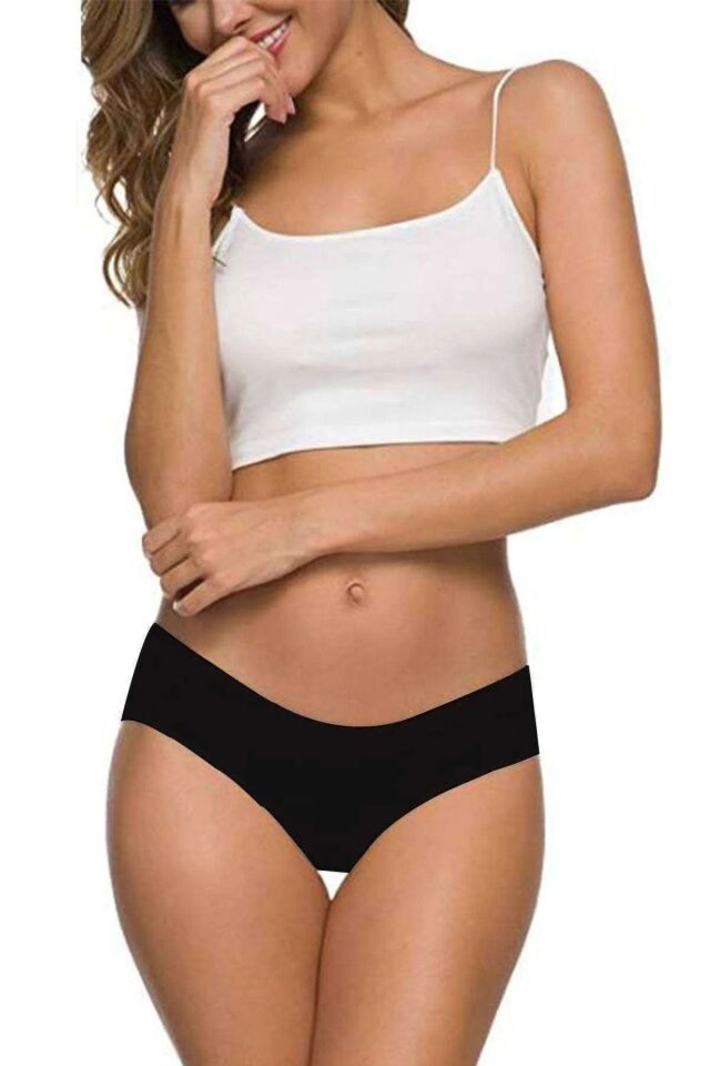 Iz Yapmayan Külot 4 Adet Kadın Dikişsiz Lazer Kesim Esnek Iz Yapmayan Külot Full Likra Kilot S6 - L/Xl