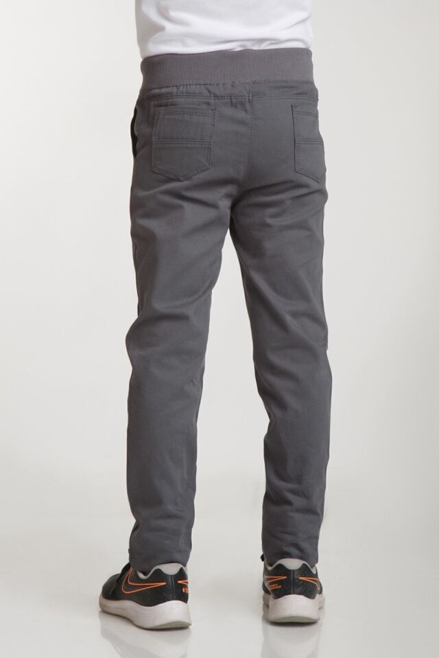Ribana Bel Canvas Okul Pantolonu (BİR BÜYÜK BEDEN ALINMASI TAVSİYE EDİLİR) Gri - 6-7 Yaş