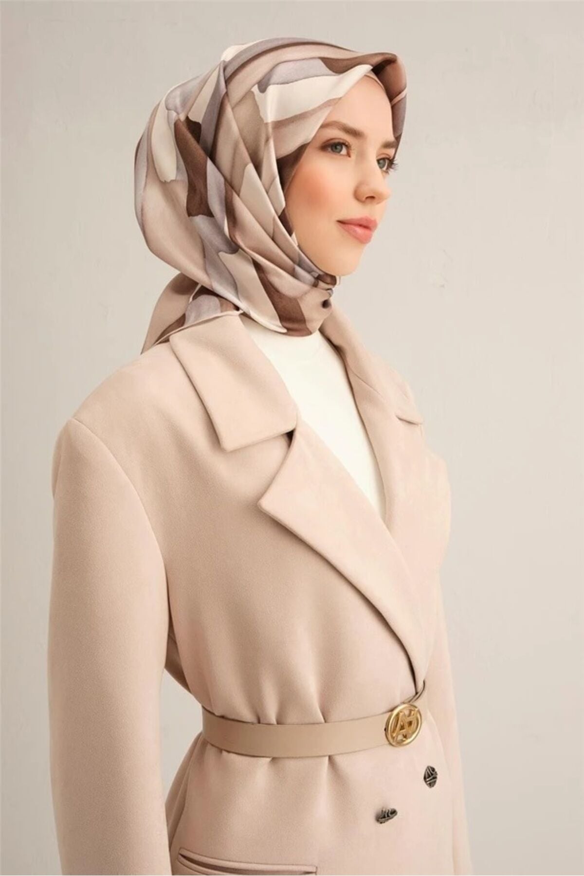 34 Armine Twill İpek Eşarp 9306D 34 - 90X90