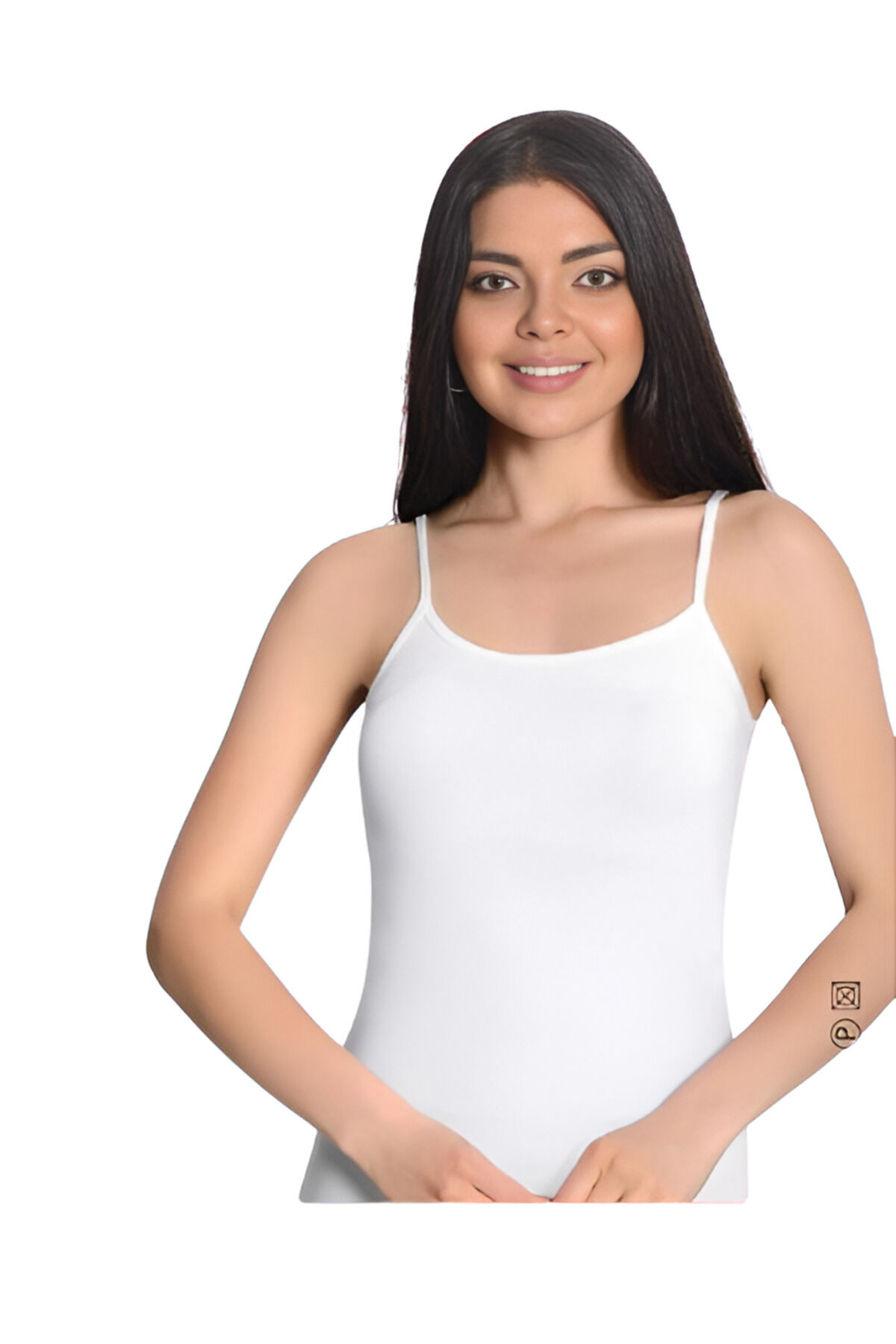 Kadın Bambu İp Askılı Atlet 6'lı Beyaz - M