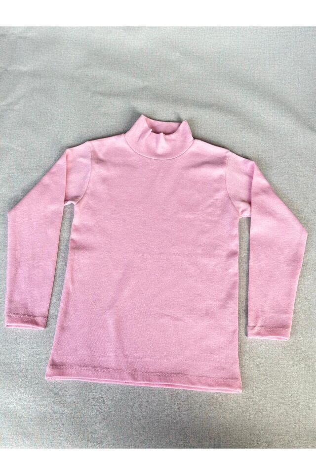 yarım boğazlı ünisex çocuk badi Pembe - 5 Yaş