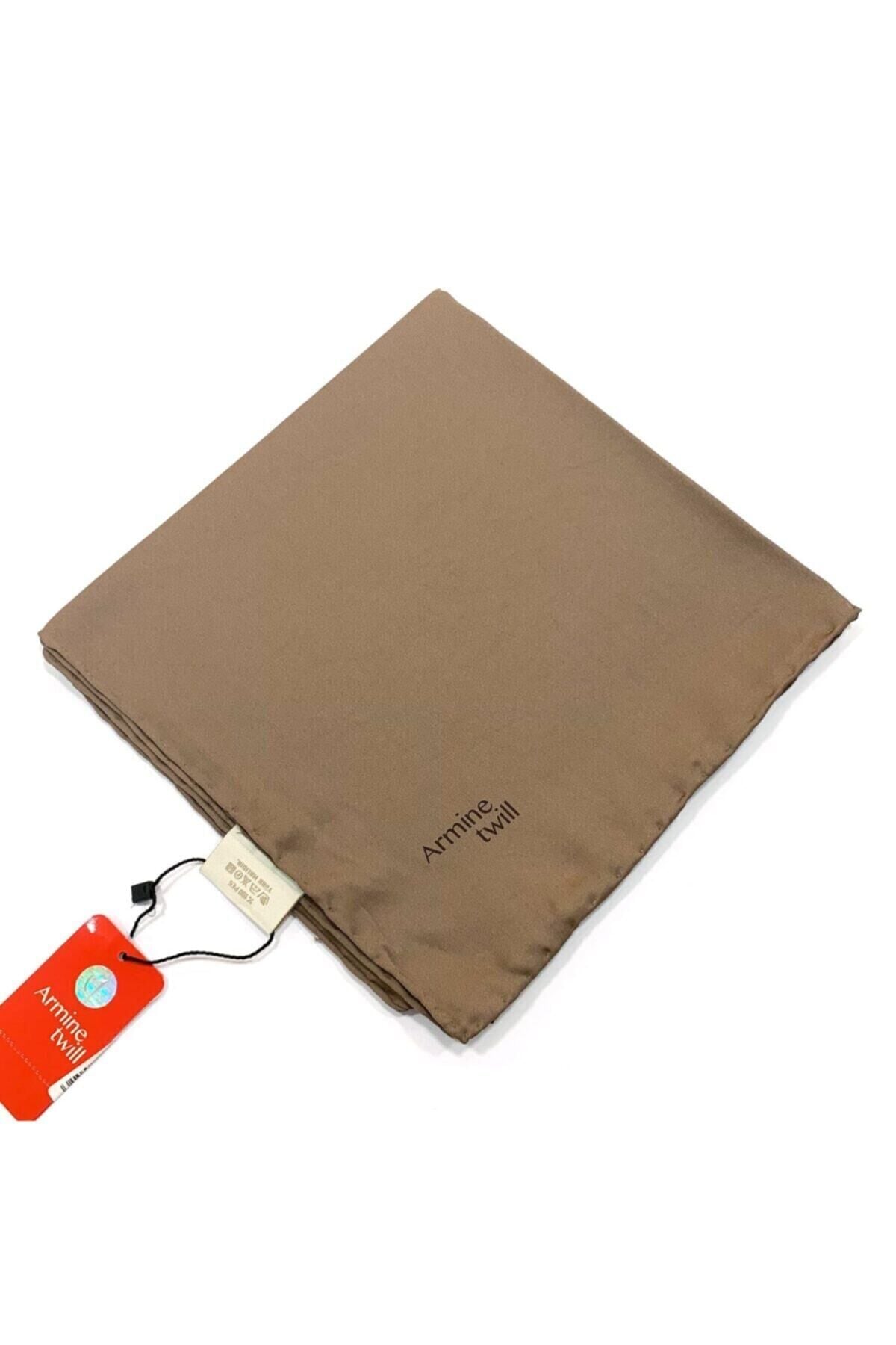 Düz Twill Eşarp Koyu Vizon - 90X90