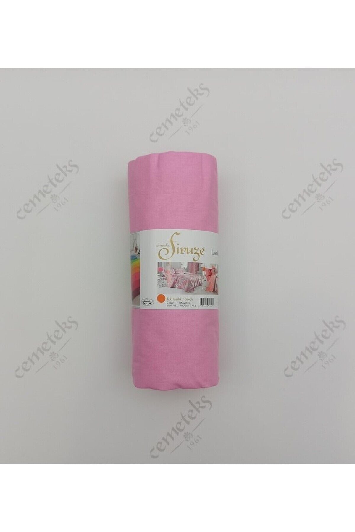 160x200 Lastikli Ve Yastıklı Çarşaf Takımı %100 Pamuk Pembe - 160X200
