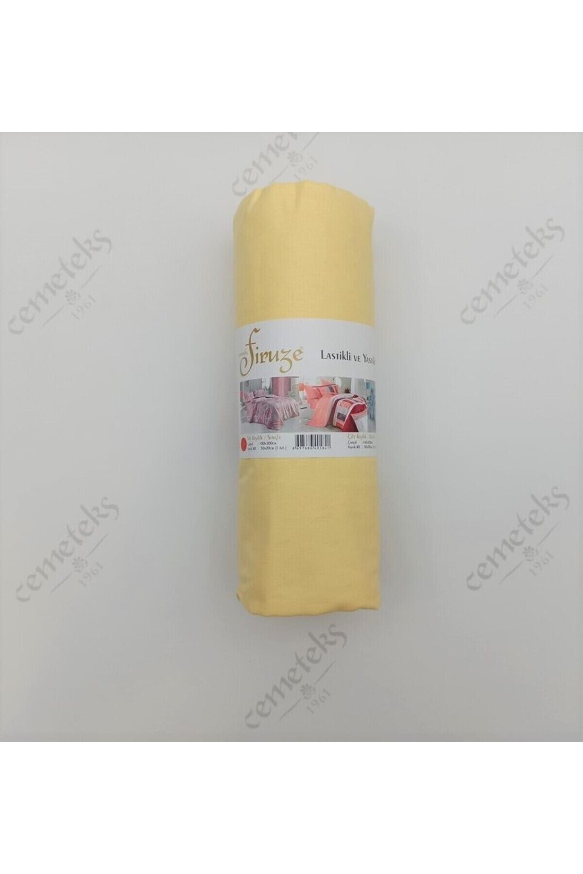 160x200 Lastikli Ve Yastıklı Çarşaf Takımı %100 Pamuk Sari - 160X200