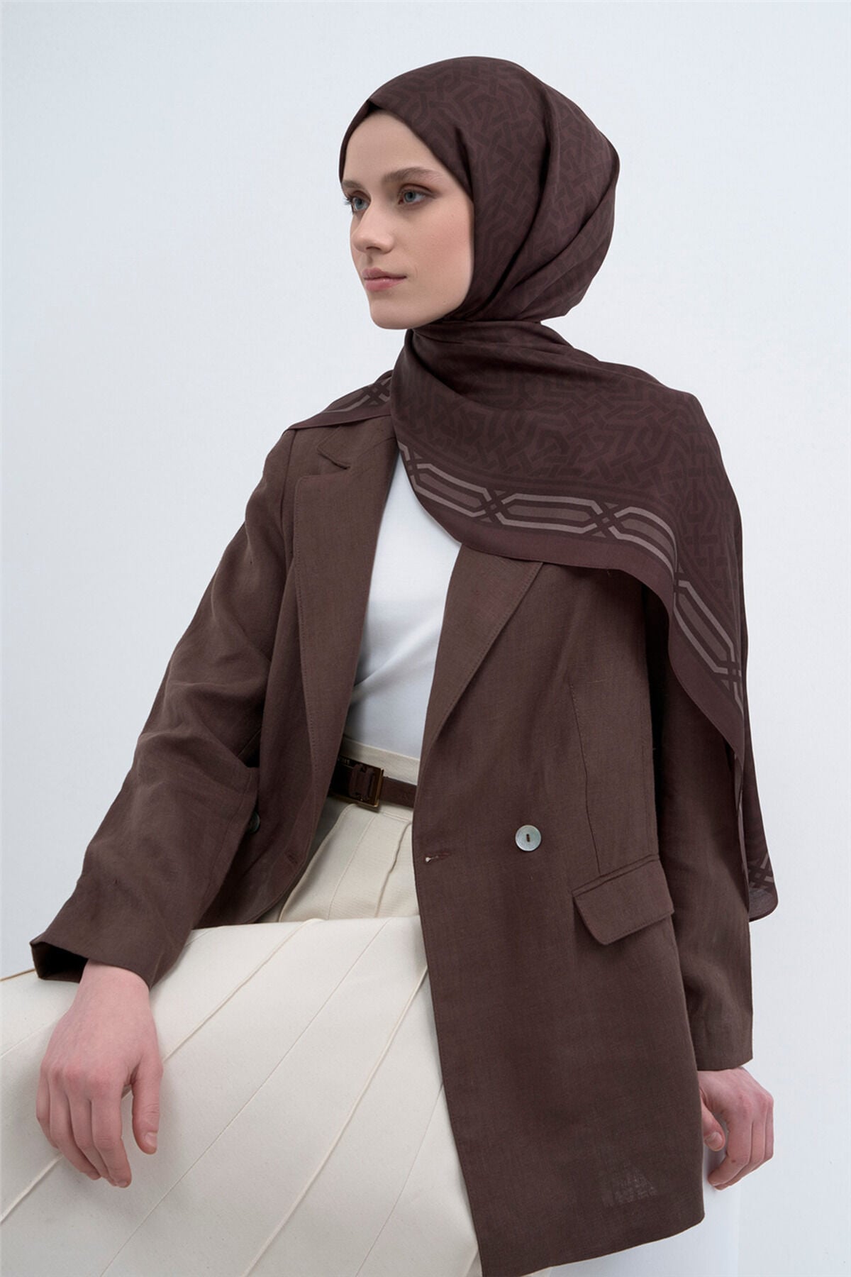 Pure Şal 3112 20 Aci Kahve