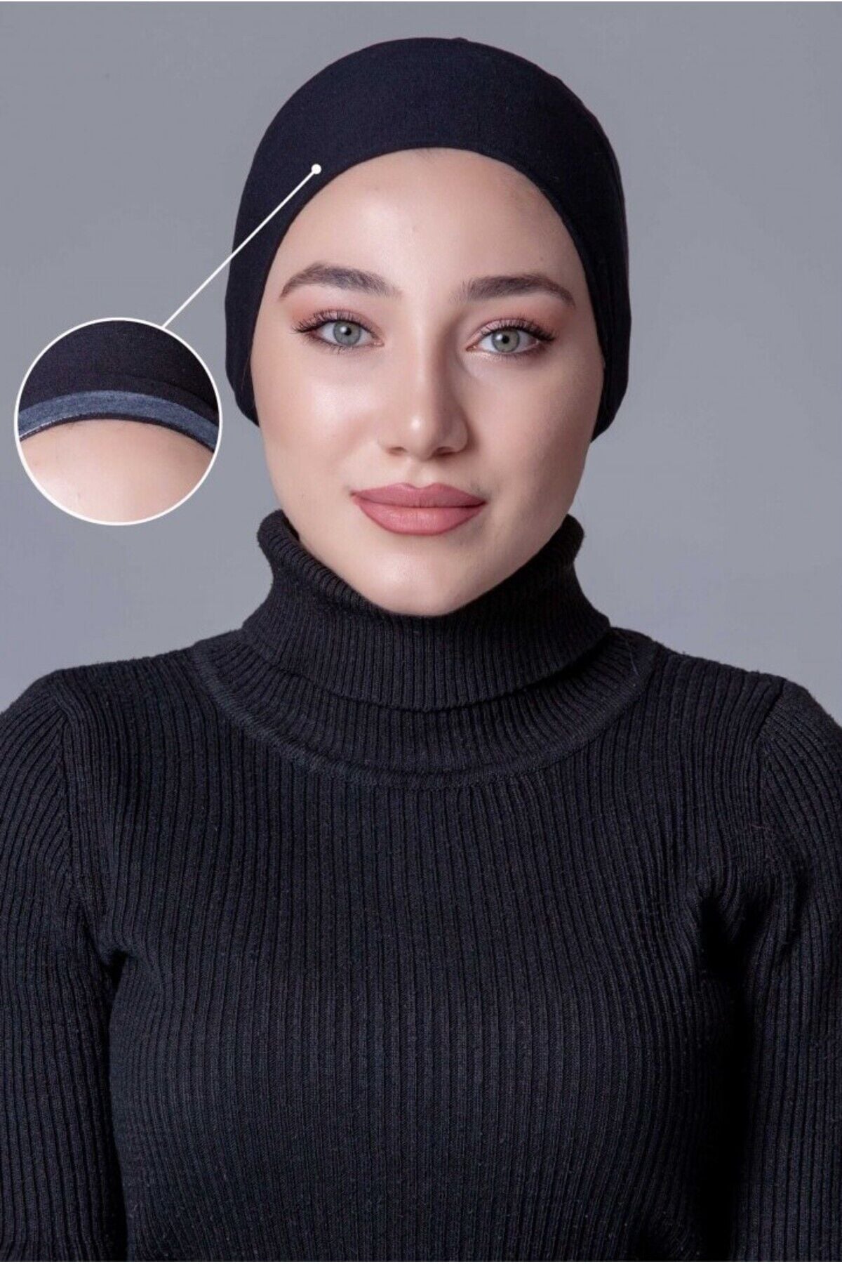 Silikonlu Kaymaz Bone Siyah - Standart