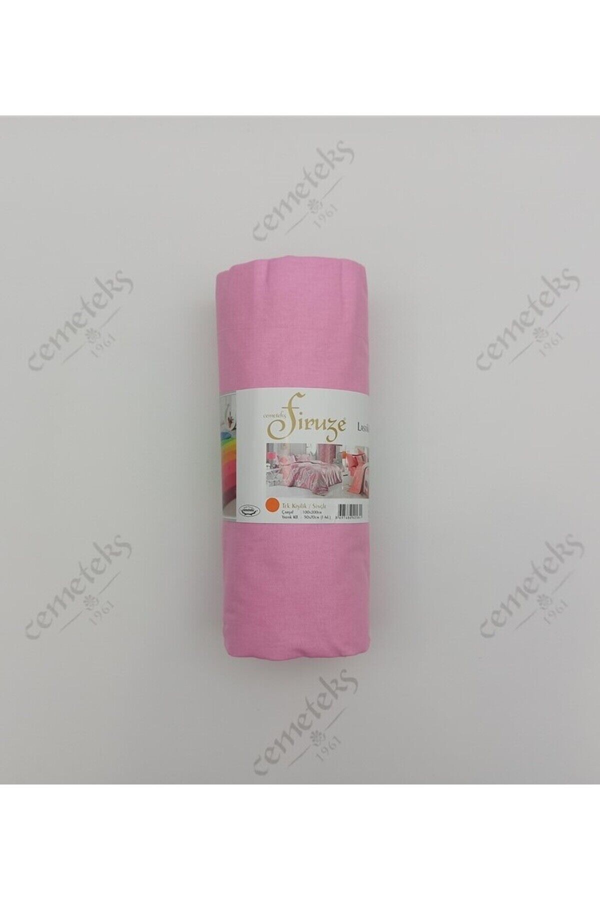 160x200 Lastikli Ve Yastıklı Çarşaf Takımı %100 Pamuk PEMBE - 160x200 - 160 x 200