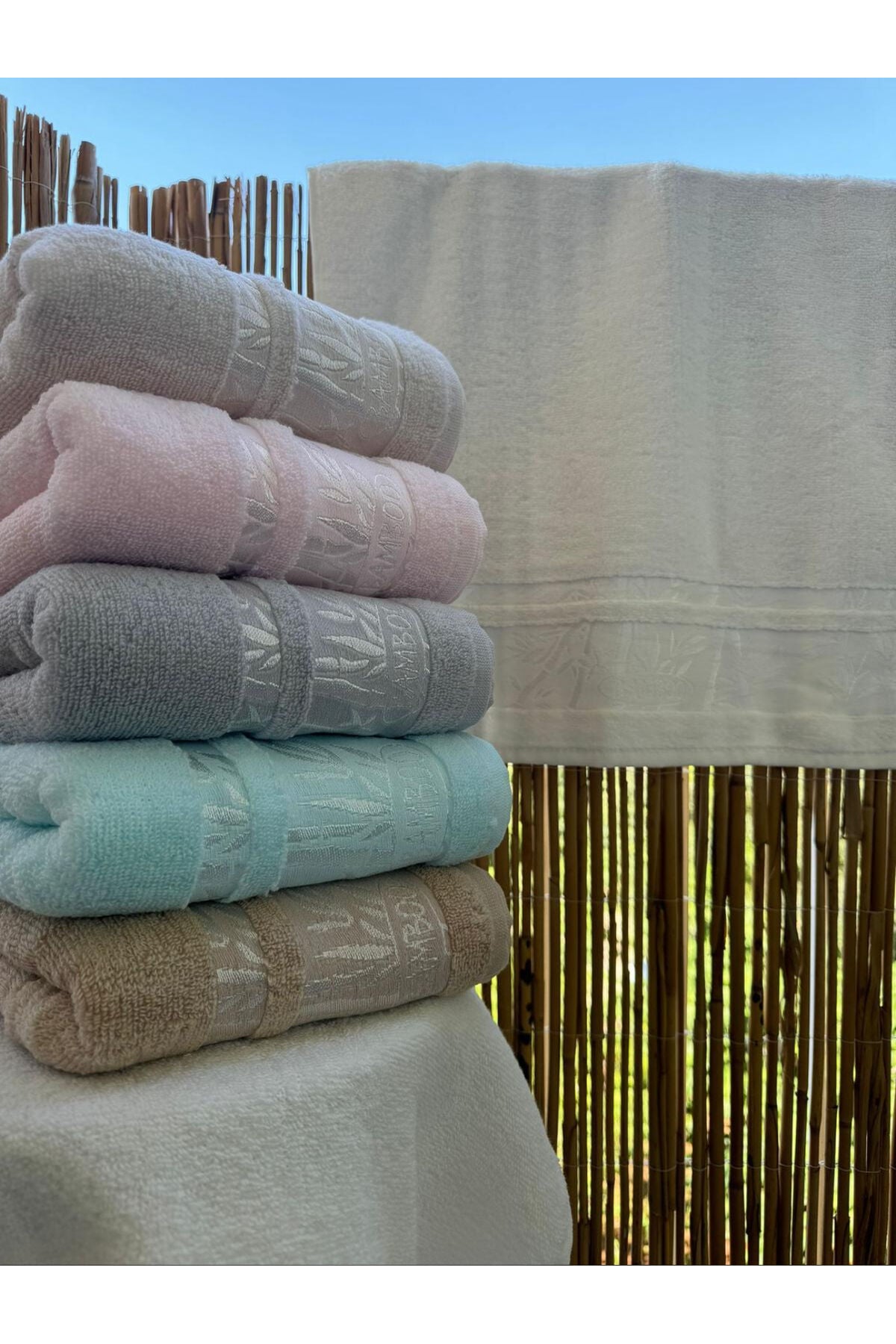 Bambulu microcotton el havlusu 6”lı 50x90 yüz havlusu Karışık