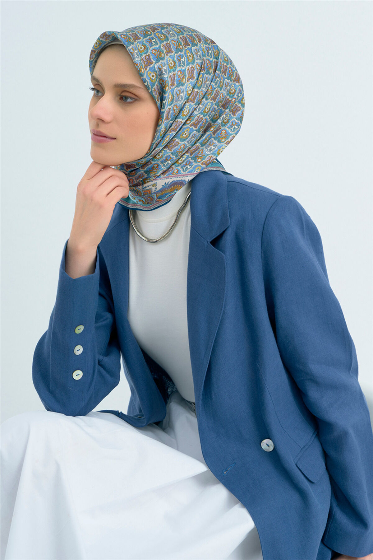 Saf İpek Sura Eşarp 9518D 33