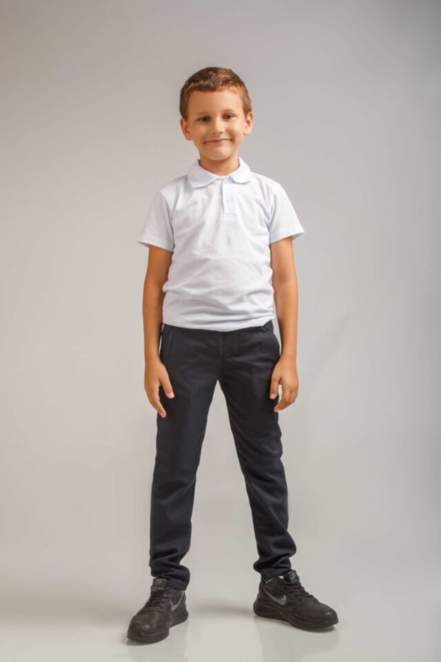Tamlastikli Kumaş Okul Pantalonu Füme Füme - 9 Yaş