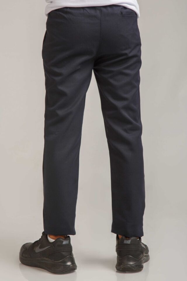 Tamlastikli Kumaş Okul Pantalonu Füme Füme - 9 Yaş