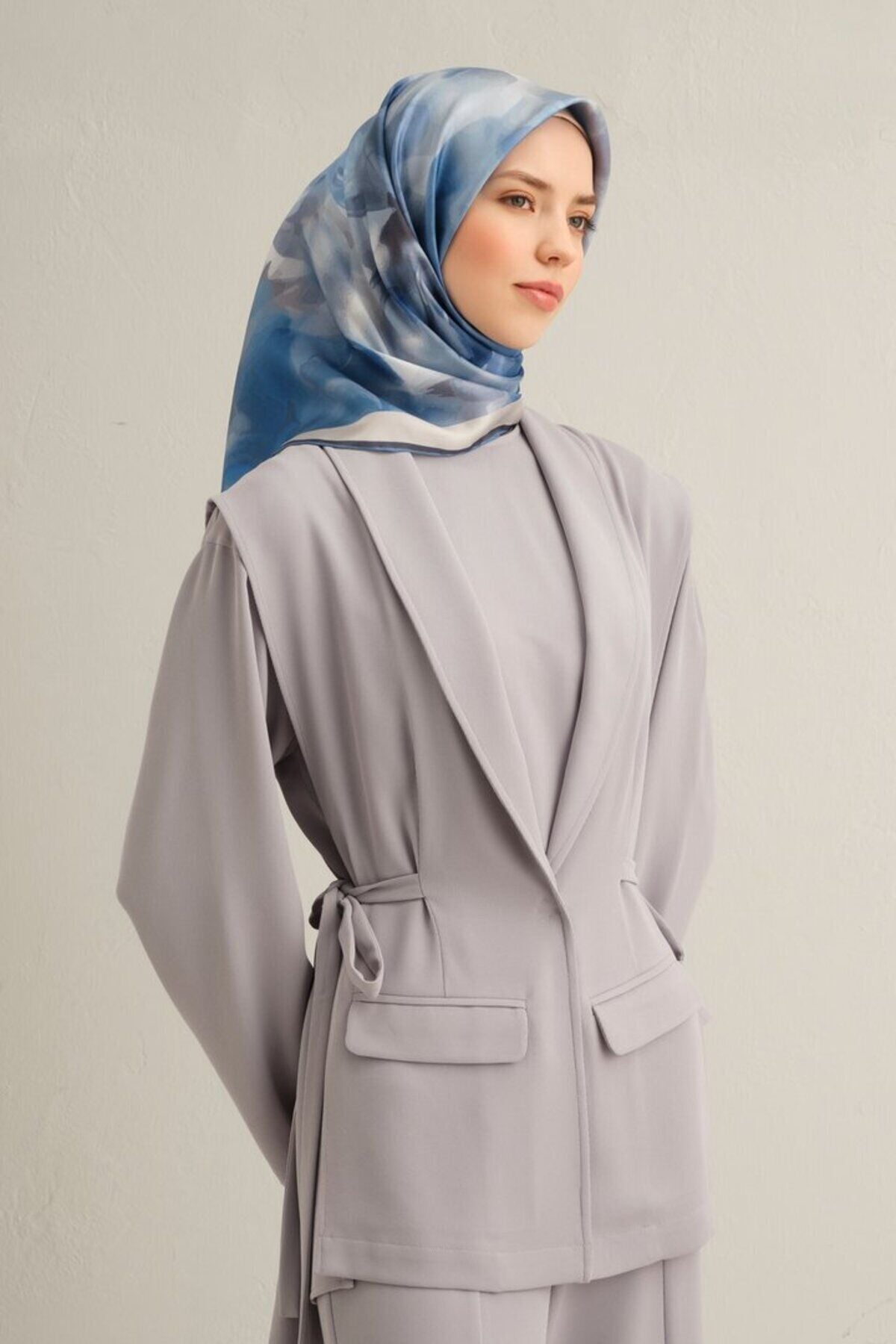 Twill İpek Eşarp 9310D Çok Renkli 9 - 90X90