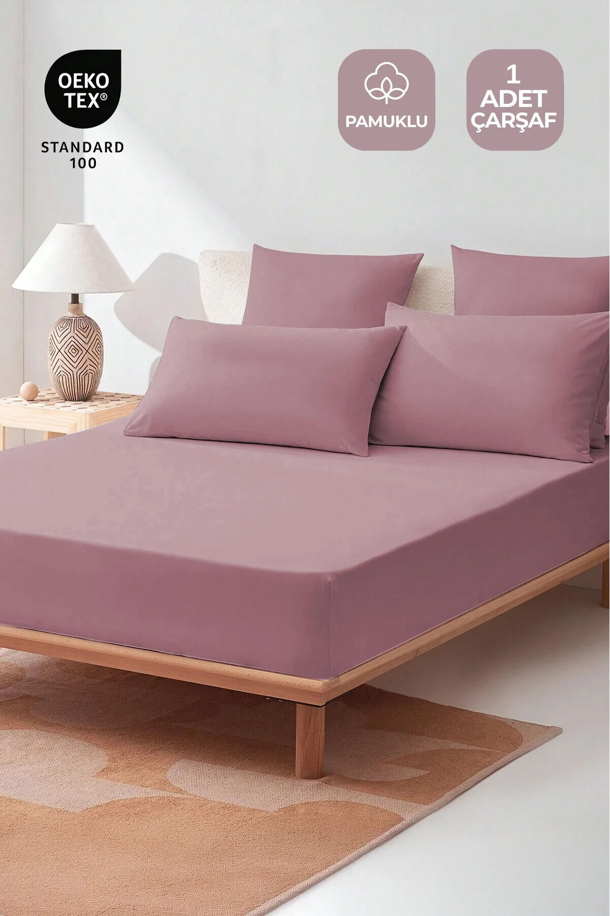 Lastikli Pamuklu Fitted Penye Çarşaf Tek Kişilik Çift Kişilik Battal Yatak 100x200, 160x200, 180x200