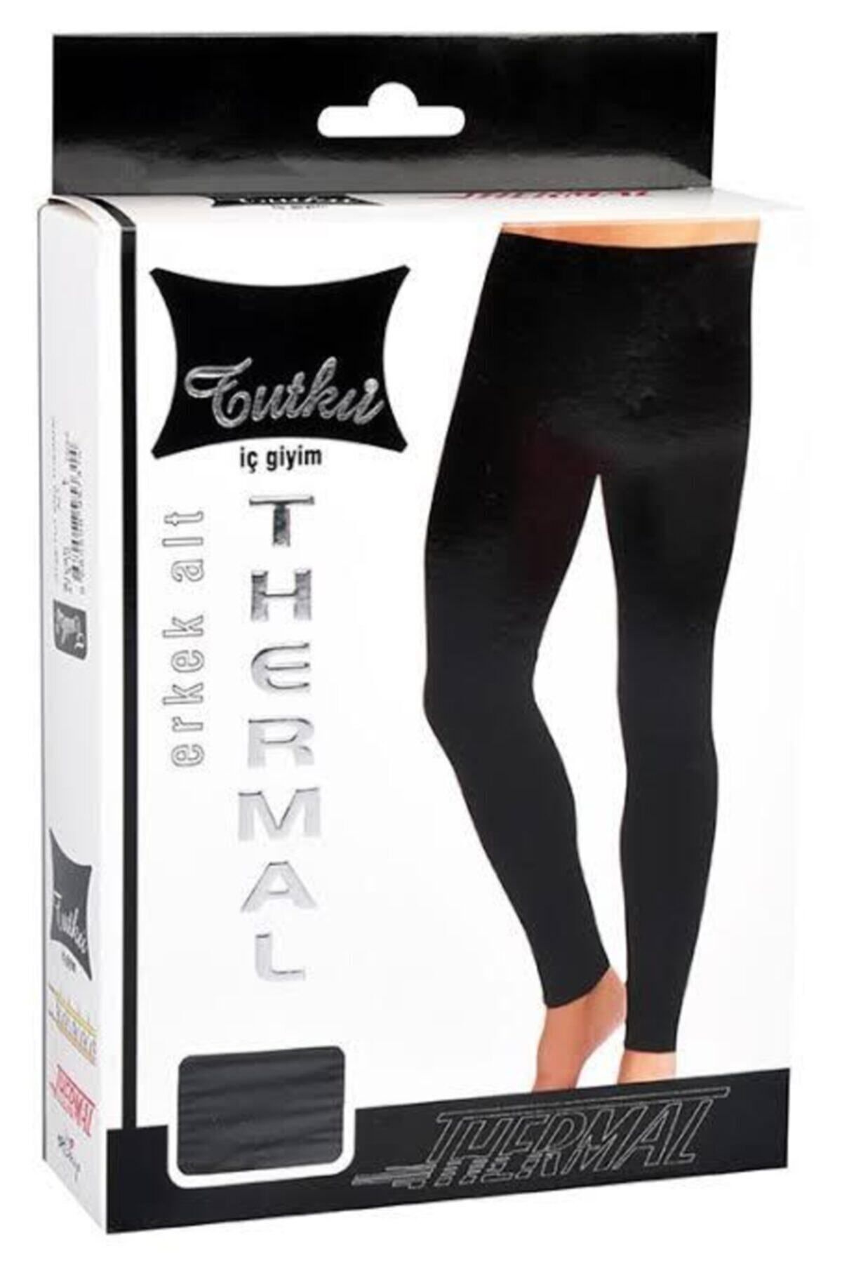 Erkek Siyah Termal Tayt moyabutik Si̇yah - 2XL