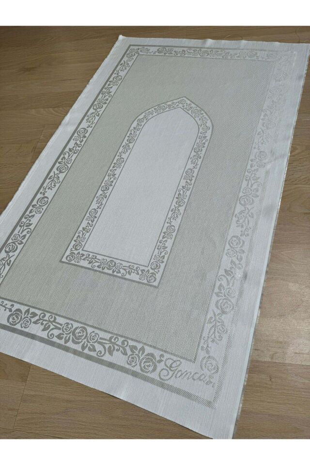 80 X 135 Dikişsiz Etamin Tek Seccade Işlemelik Kumaş Beyaz