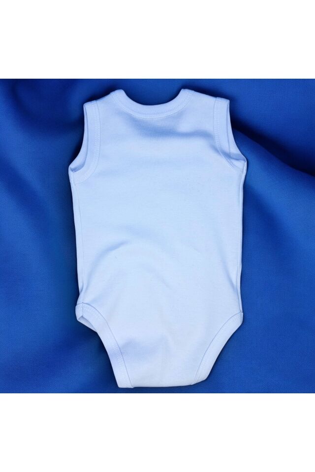 Organik 100% Pamuk, Baskısız, Beyaz Sıfır Kol Çıt Çıtlı Bebek Atlet Zıbın Body Tulum #2800