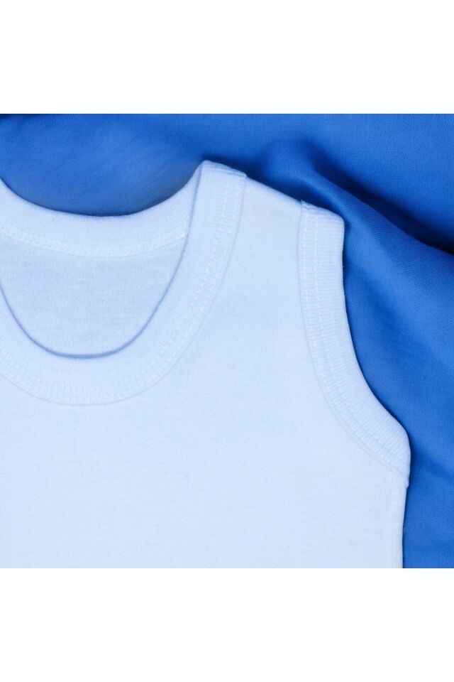 Organik 100% Pamuk, Baskısız, Beyaz Sıfır Kol Çıt Çıtlı Bebek Atlet Zıbın Body Tulum #2800