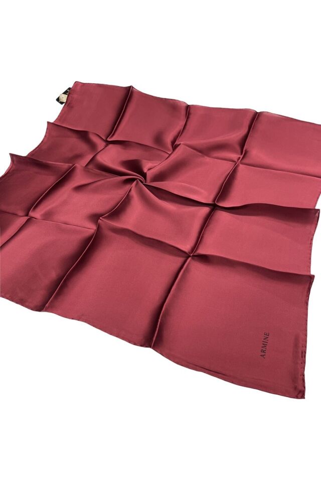 Düz İpek Eşarp - 1007 Bordo Sura