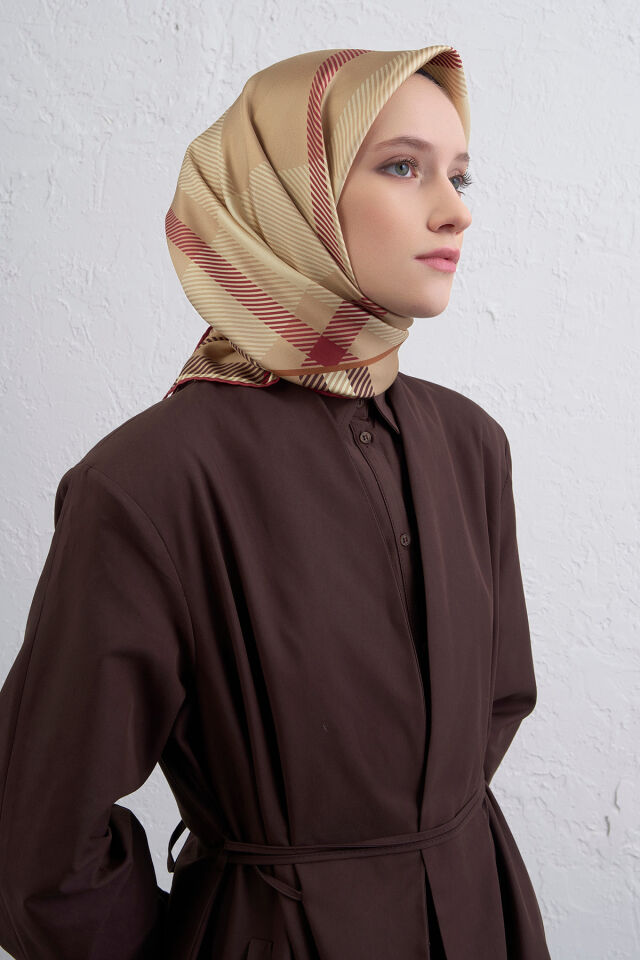 Sura İpek Eşarp -2025/2026 -9418 51 Gold - 05