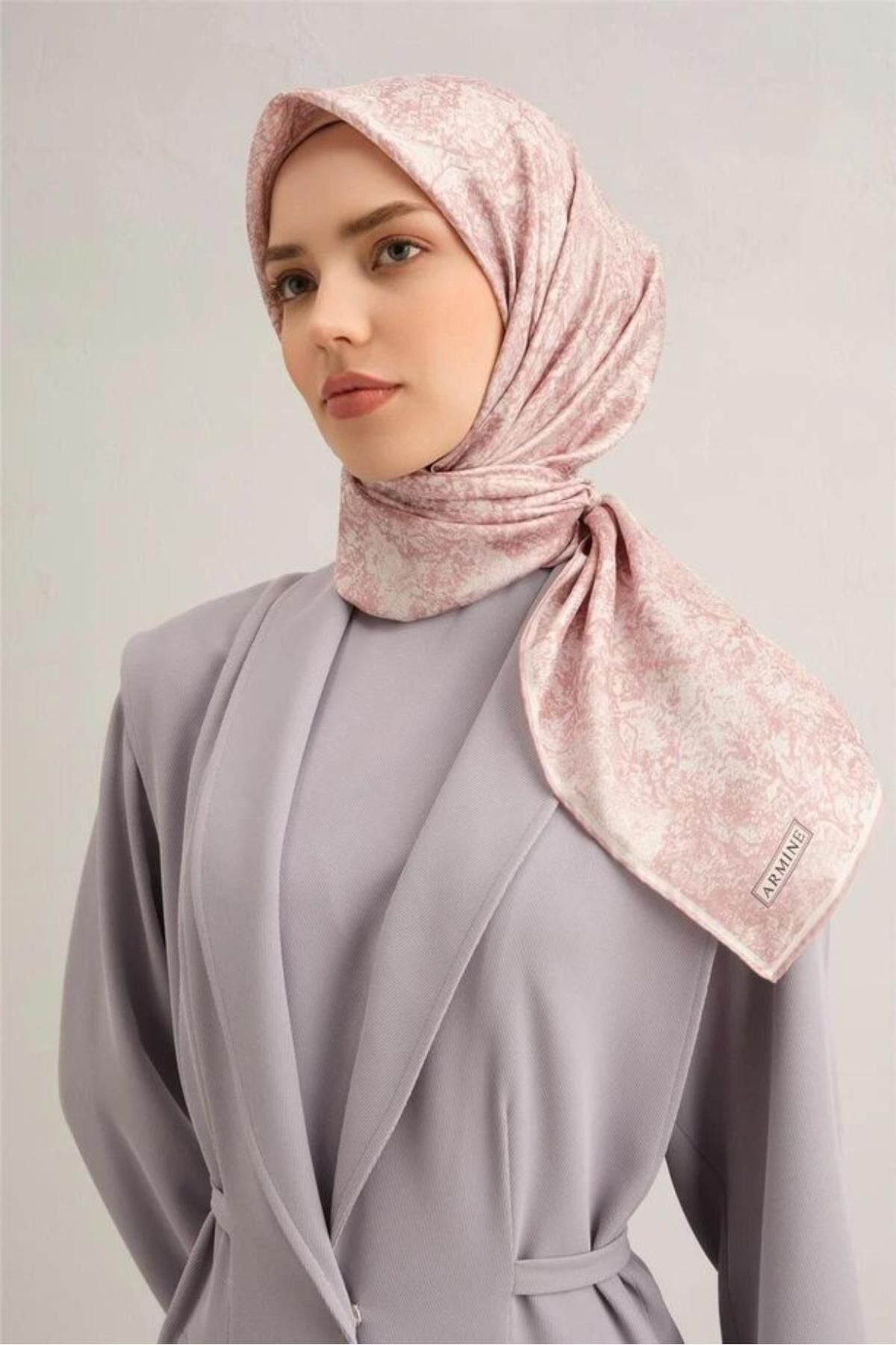 ARMİNE SURA İPEK EŞARP 2025 YAZ SEZONU 9311D01-33 86-Pudra