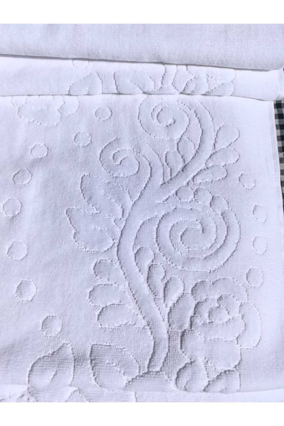 Etamin Boşluklu , Premium Beyaz Havlu Lüks Beyaz